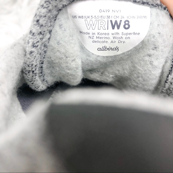 ALLBIRDS Wool Tennis Shoes Sneakers Gray Women’s 8 - Picture 9 of 9